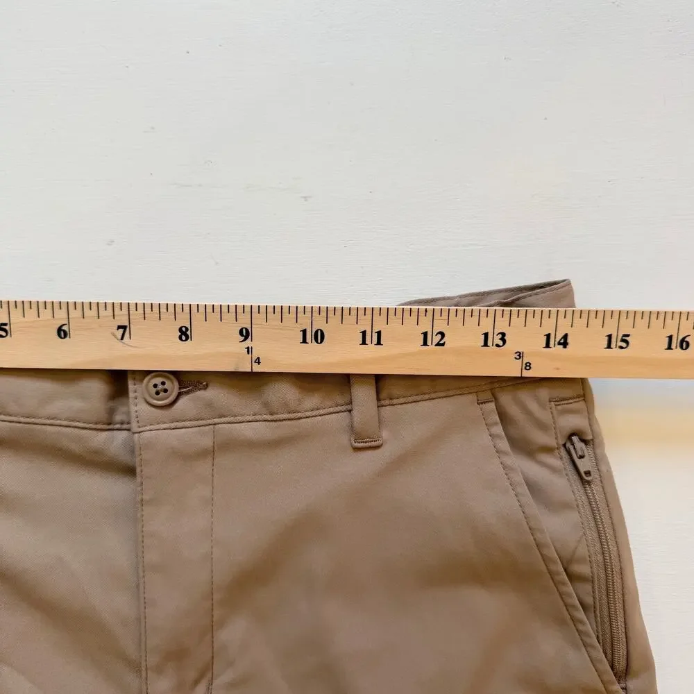 Lands End Boys School Uniform Khaki Active Chino Performance Shorts Size 16